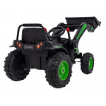 Elektrický traktor/bager - zelený
